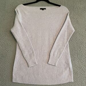 J. Crew E1382 Women Lilac Wool Blend Oversize Crew Neck Pullover Sweater Sz XXS